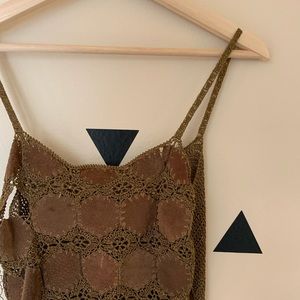 Vintage crocheted tank - needs repair